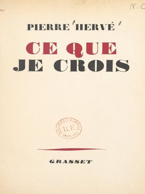 cover image of Ce que je crois